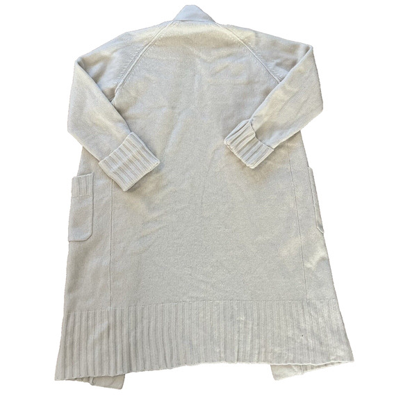 Naked Cashmere Tilyn Ecru Cream Longline Duster Cardigan Pockets Thick Cashmere - Picture 7 of 13